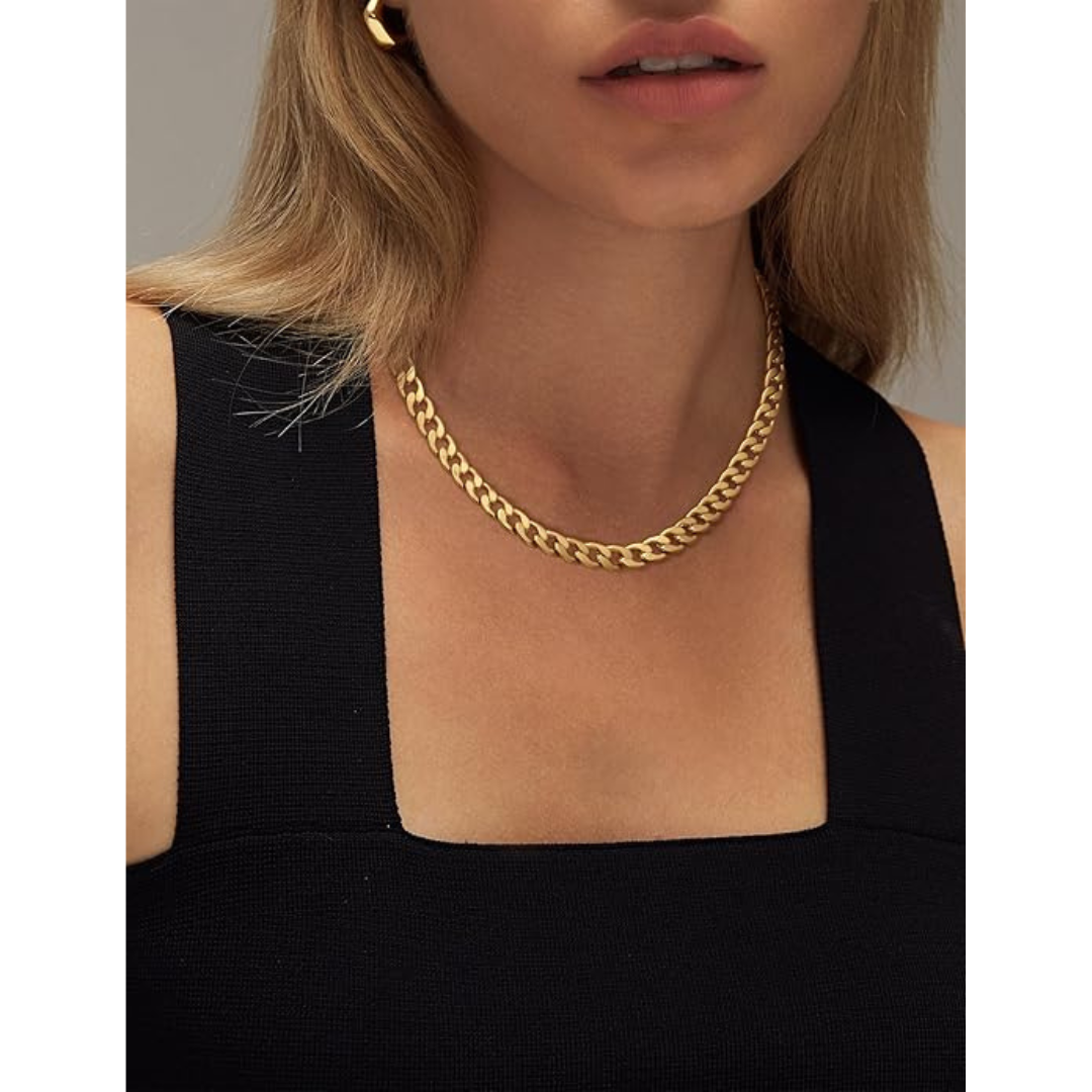 Anabel – Collier à Maillons Dorés