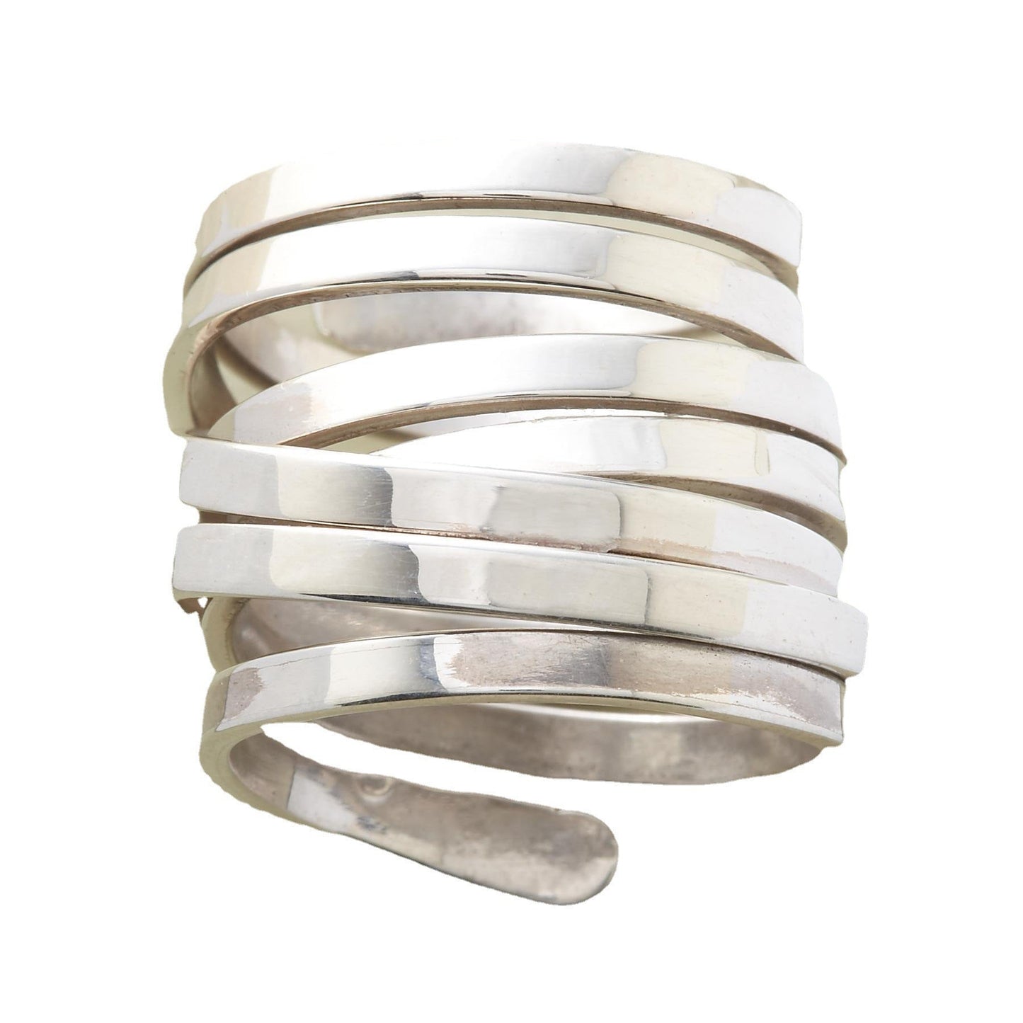 Kael – Bague Anneau Enroulé Style Industriel en Métal