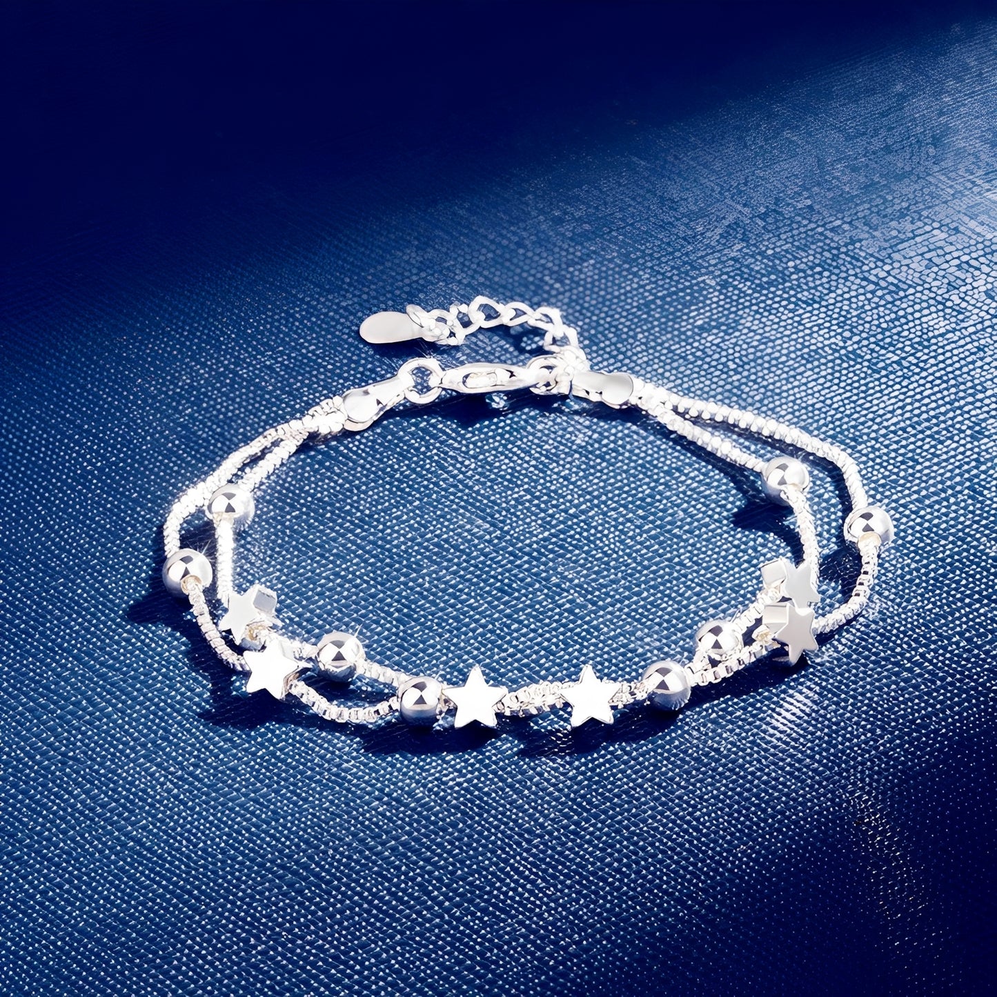 Yuna – Bracelet Double Cercle Étoilé Style Coréen