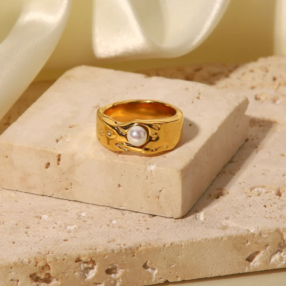 Cerulia – Bague en Perle d'Eau Douce Élégante