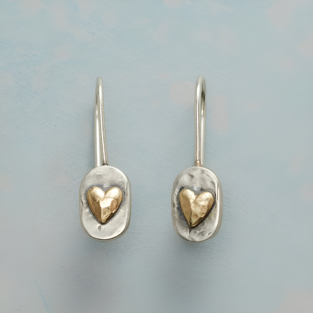 Elise – Boucles d’Oreilles Géométriques Amour Romantique
