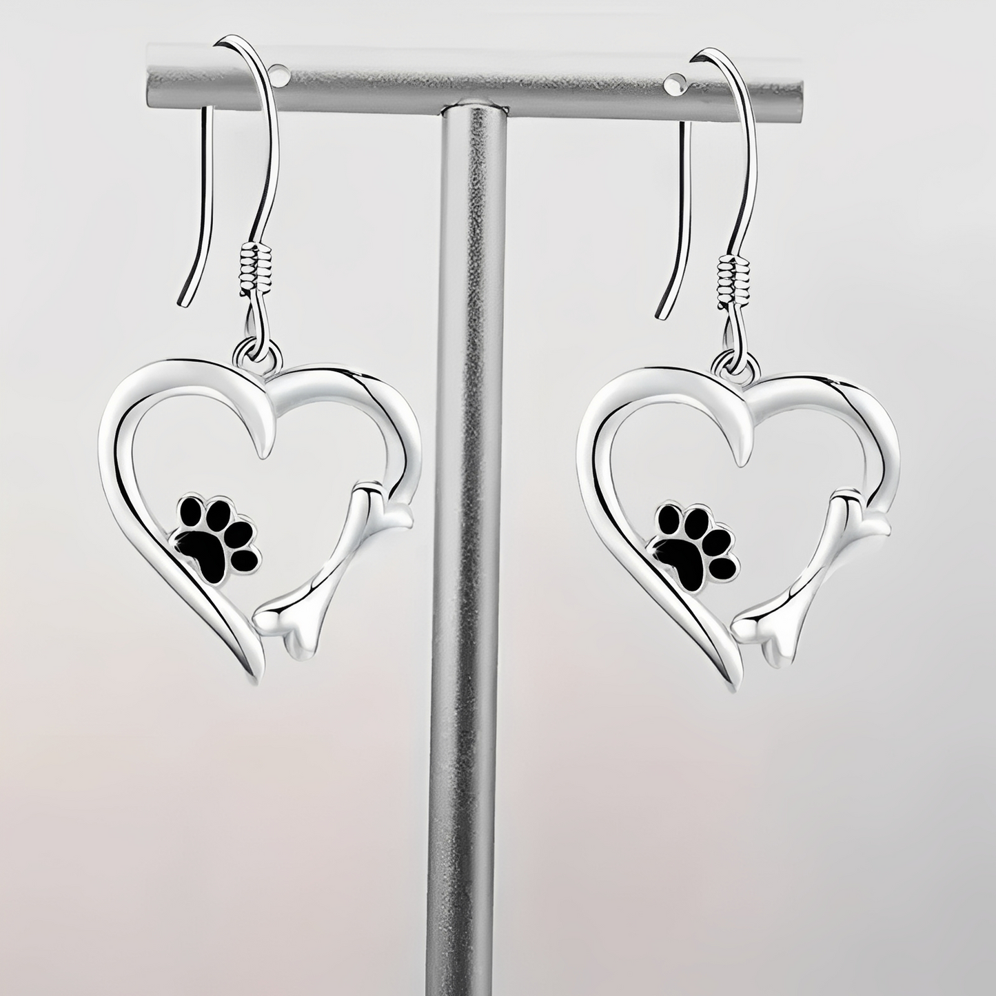 Elvie – Boucles d’Oreilles Chat & Pattes d’Amour