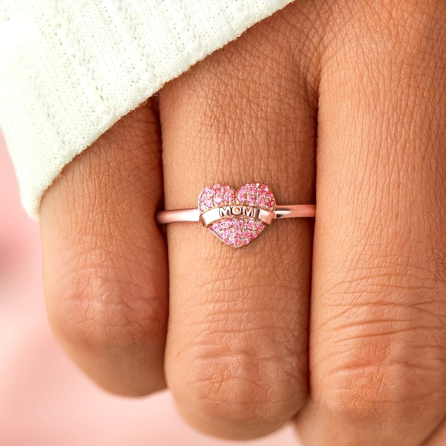 Kaye – Bague Cœur Zircon Élégante