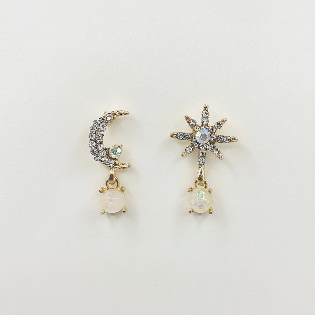 Stella – Boucles d'oreilles asymétriques en opale