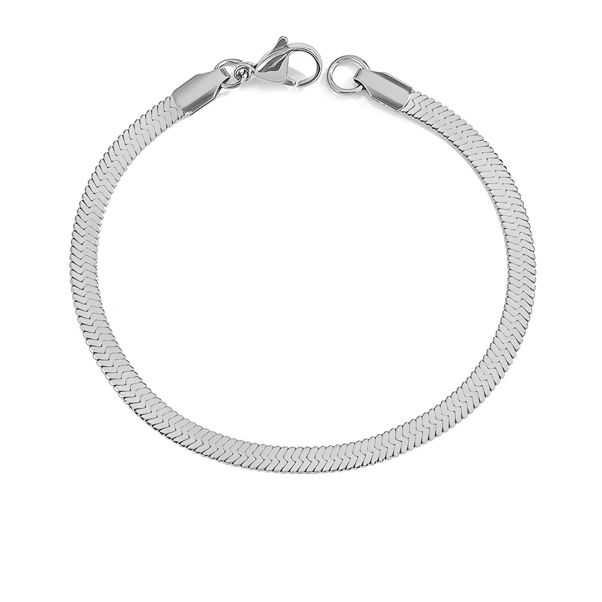 Lysanne – Bracelet Argenté en Acier Inoxydable