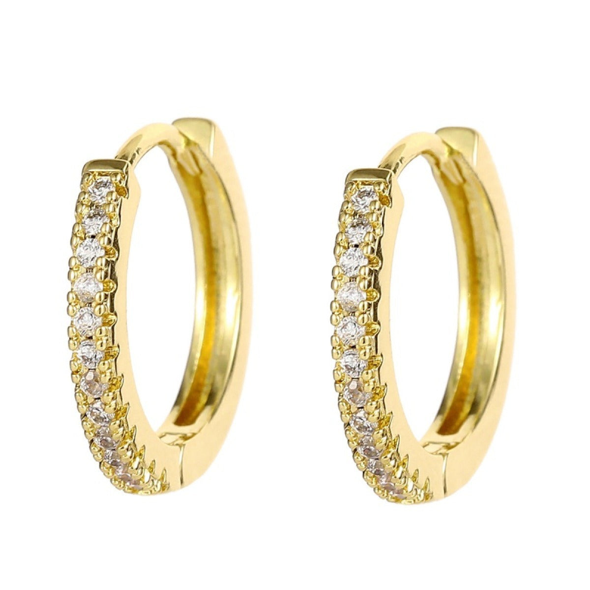 Pia – Boucles d’Oreilles Créoles Pave