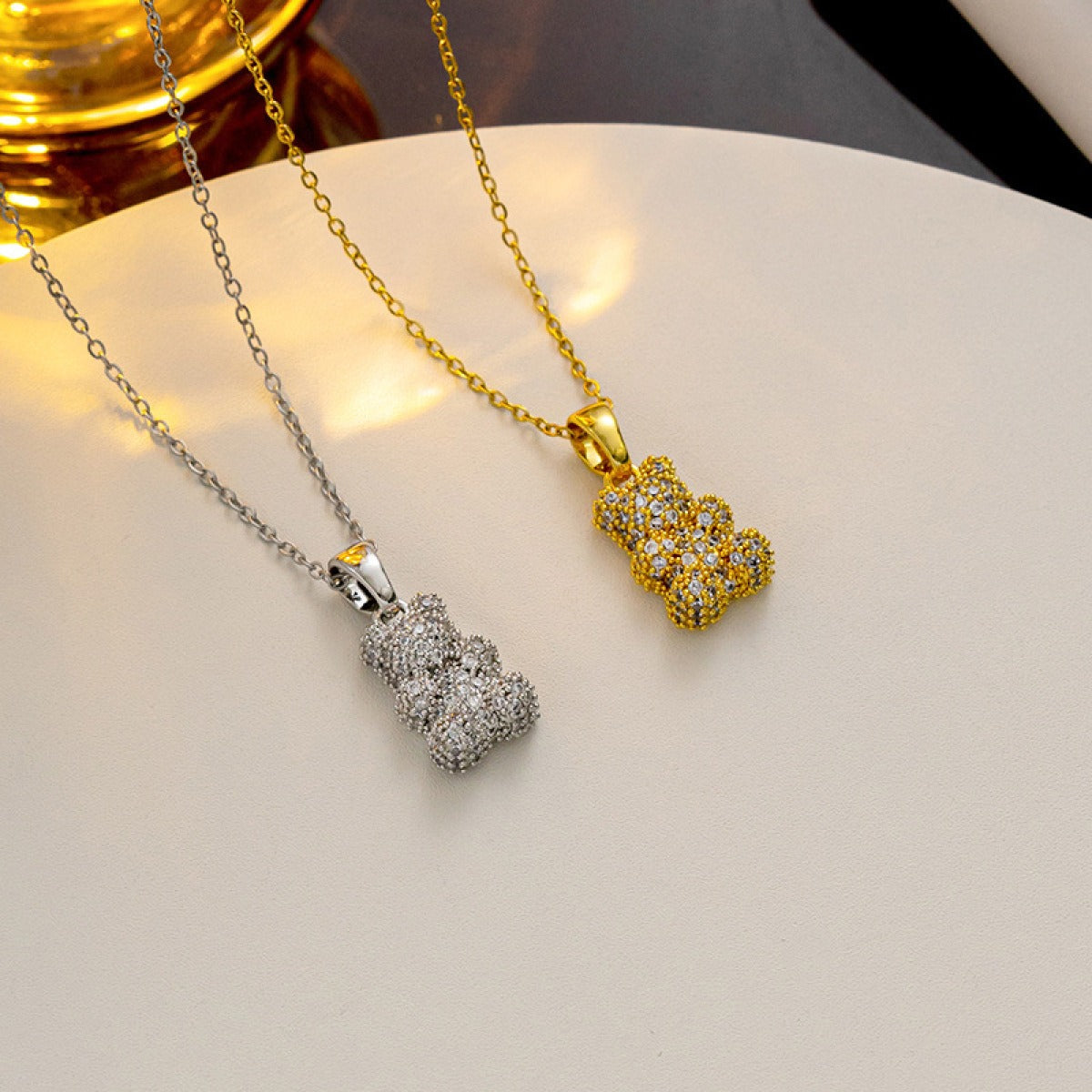 Kokoa – Collier Pendentif Ourson Scintillant