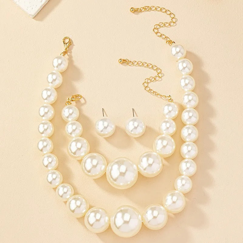 Carla – Set Vintage Boucles d'Oreilles, Bracelet et Collier