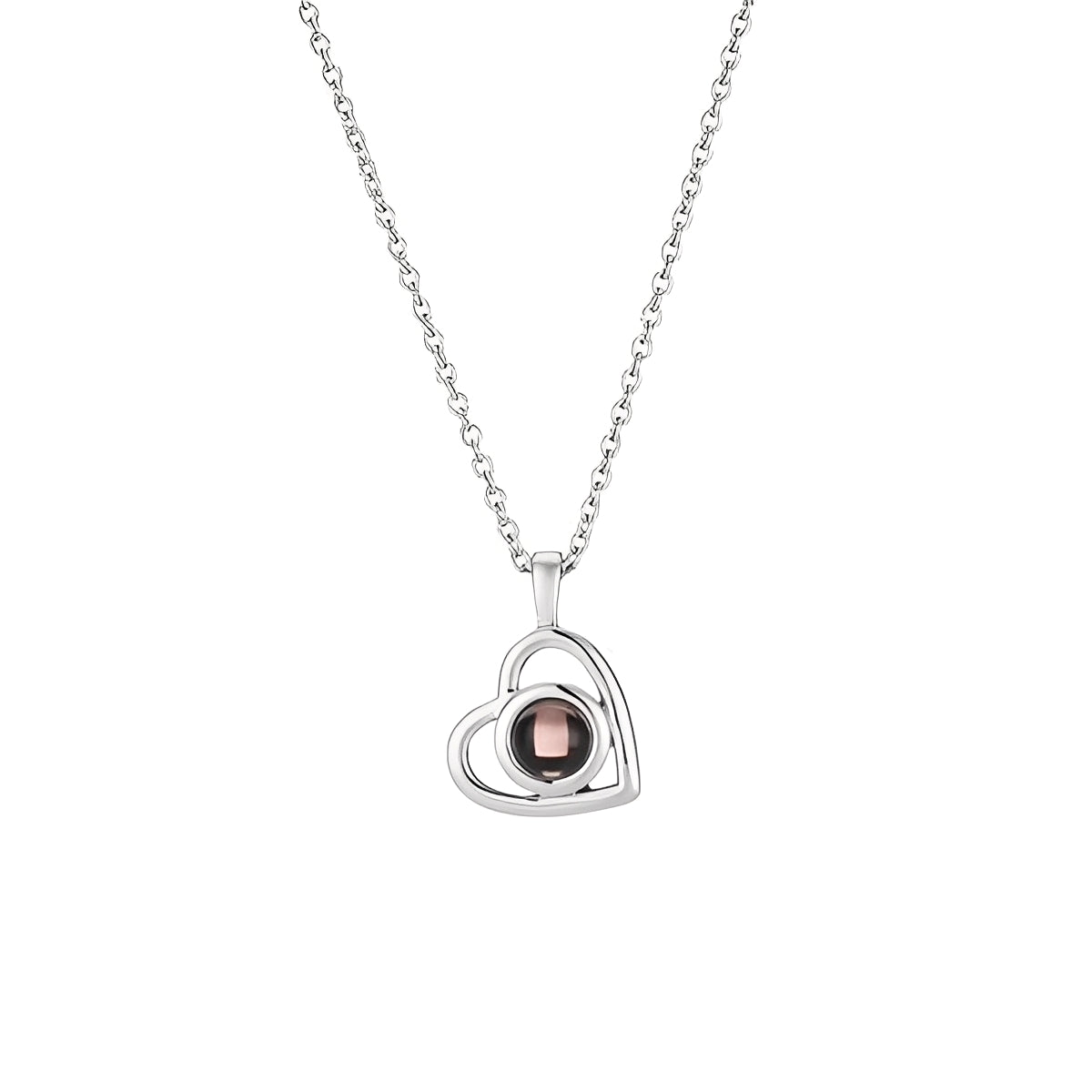 Aimee – Collier Cœur Photo Personnalisé