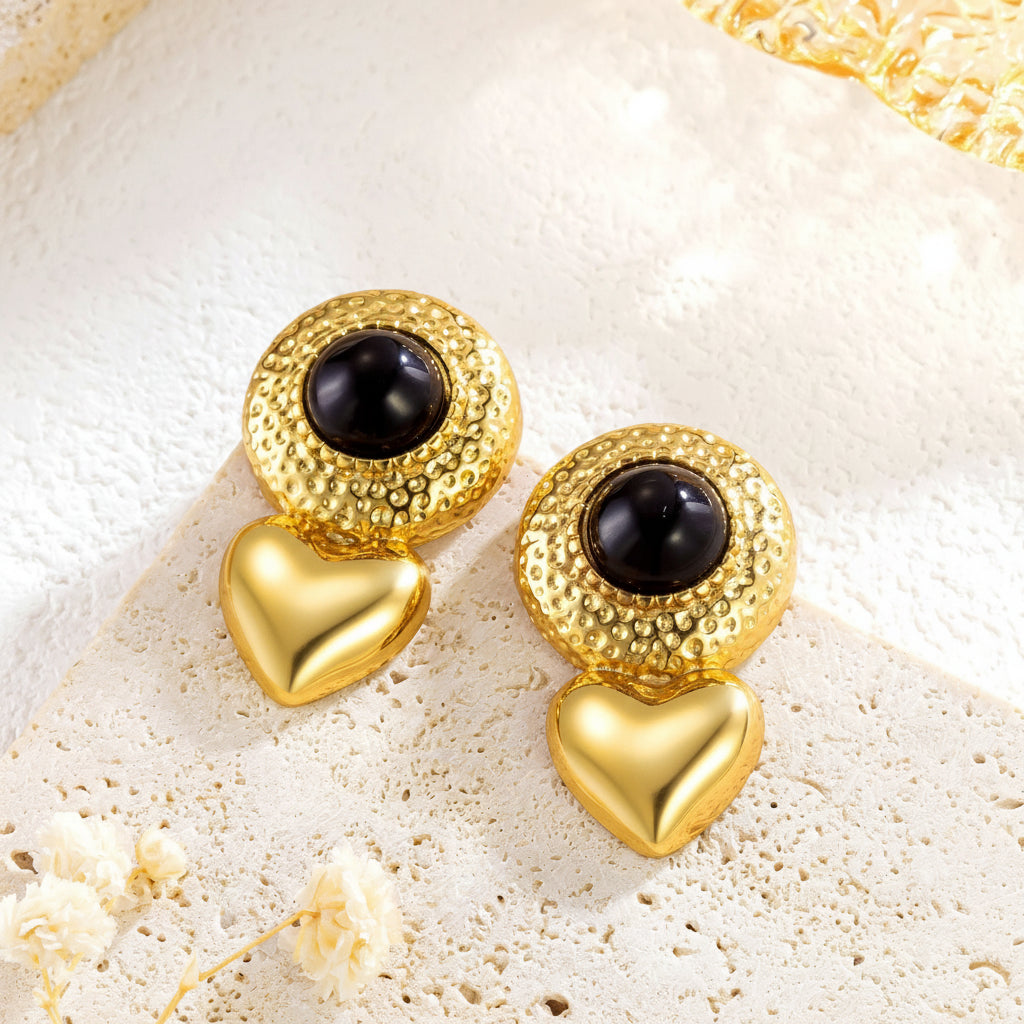 Claire – Boucles d'Oreilles Cœur Amour