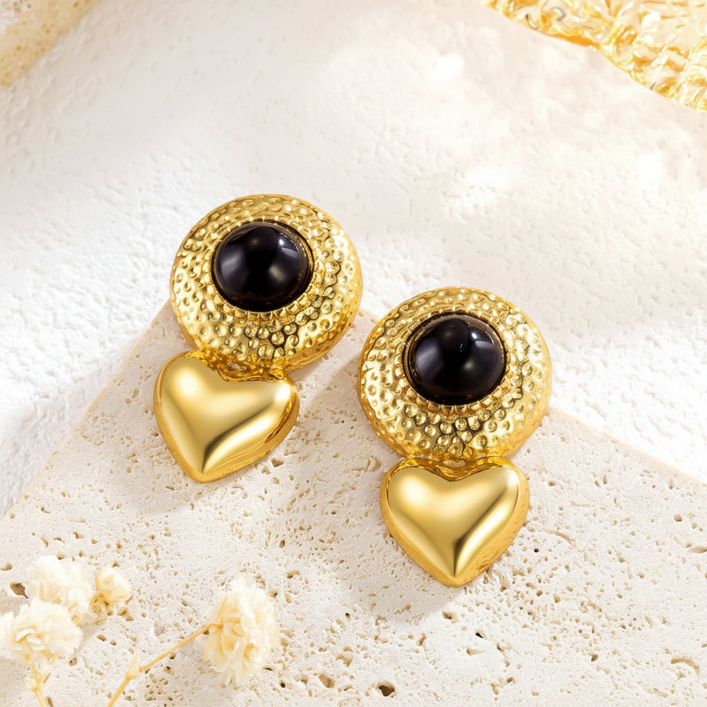 Claire – Boucles d'Oreilles Cœur Amour