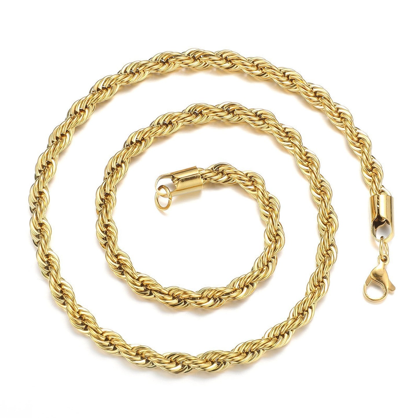 Kaina – Collier Chaîne Fleur Dorée en Acier Inoxydable