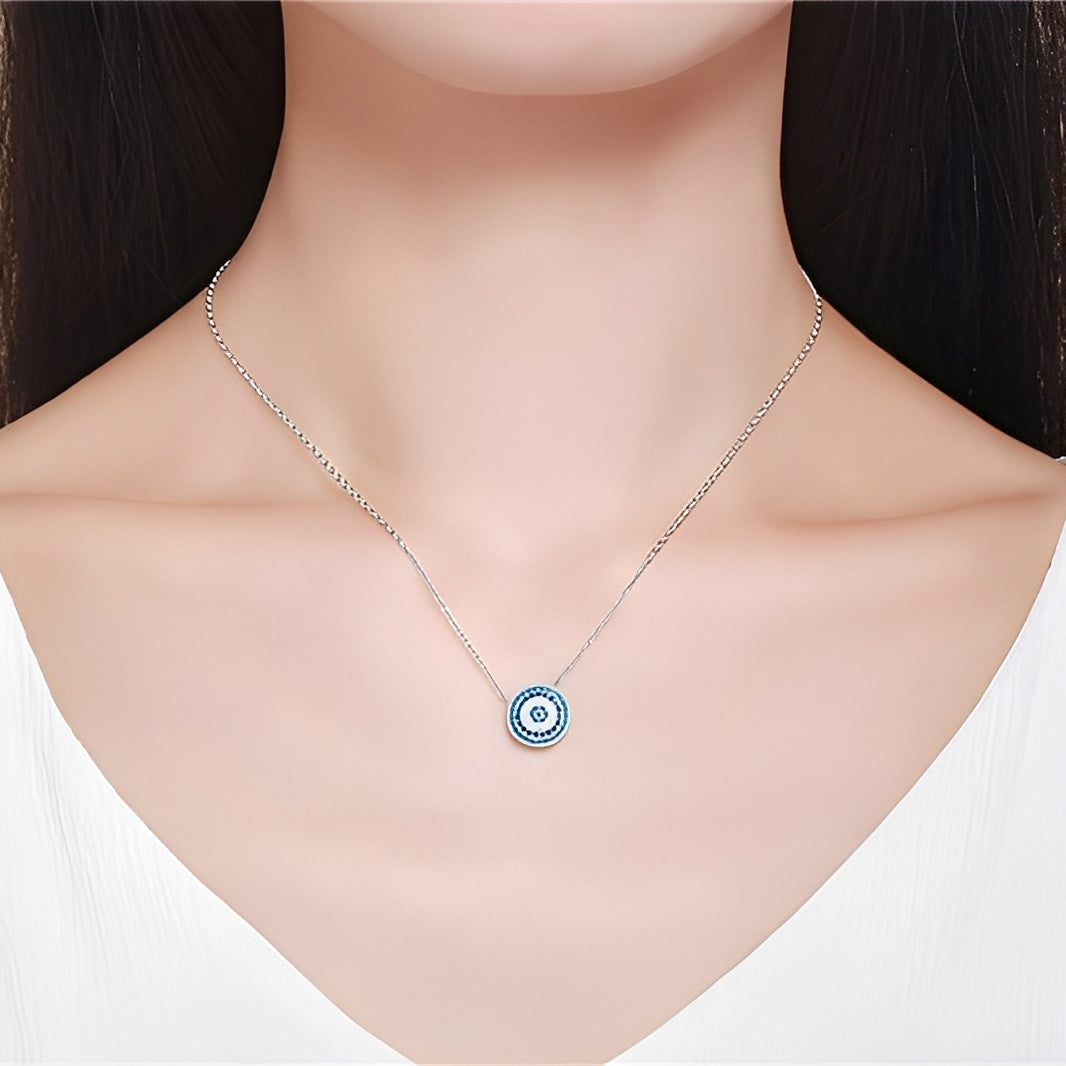 Ayaka – Collier en Argent et Pierre Bleue