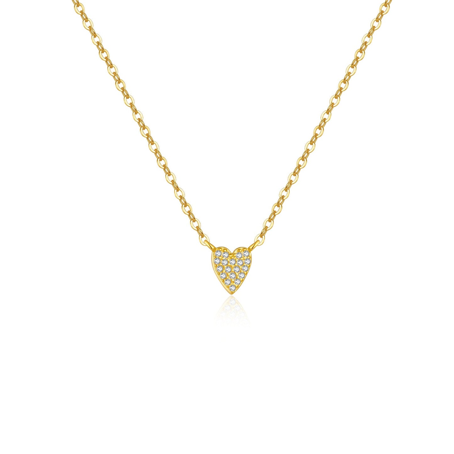 Isaline – Collier Pendentif Cœur Scintillant