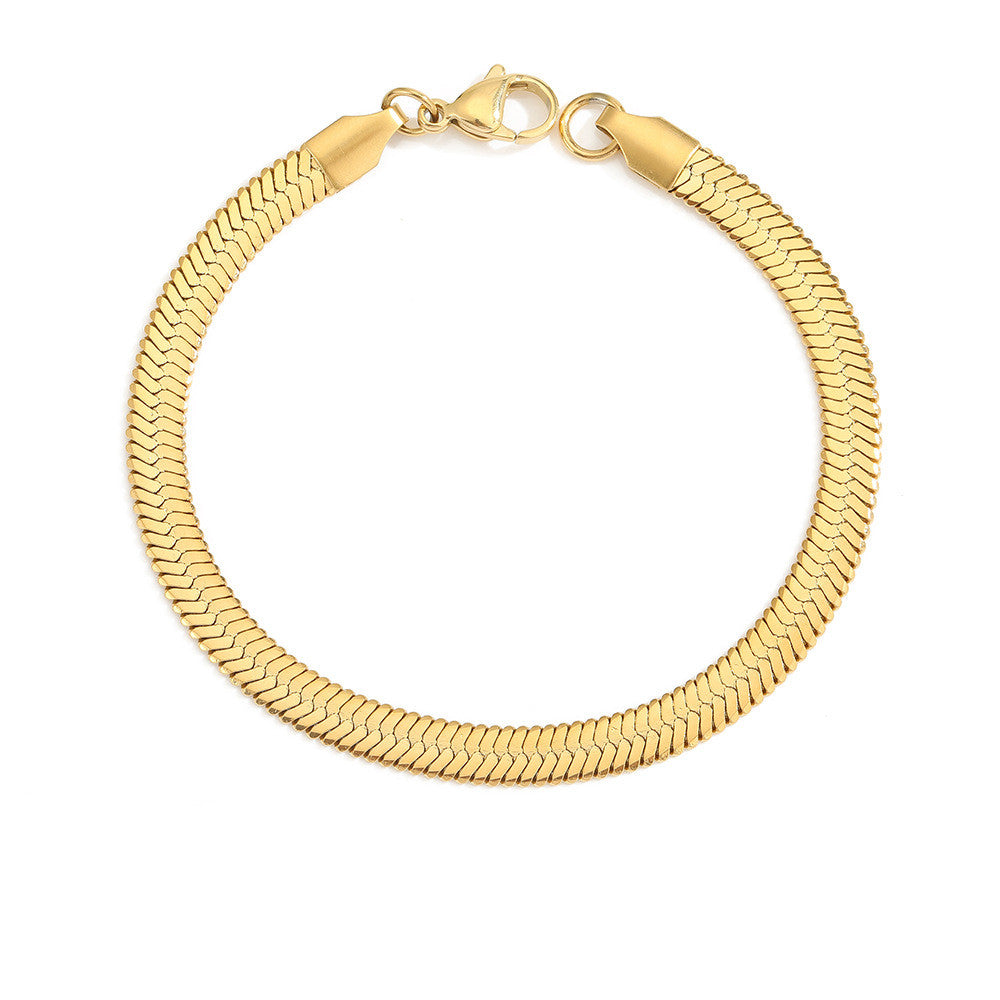 Kylie – Bracelet Plaqué Or en Acier Inoxydable
