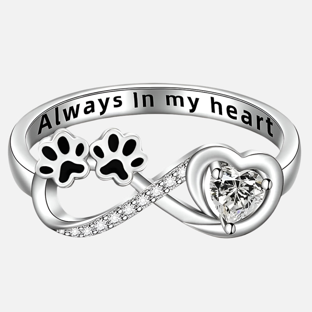 Haruko – Bague Petites Empreintes de Patte de Chien