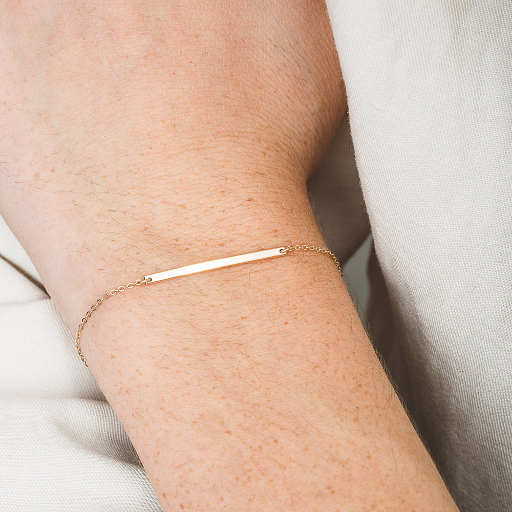 Bracelet fin à barre - Bracelet minimaliste