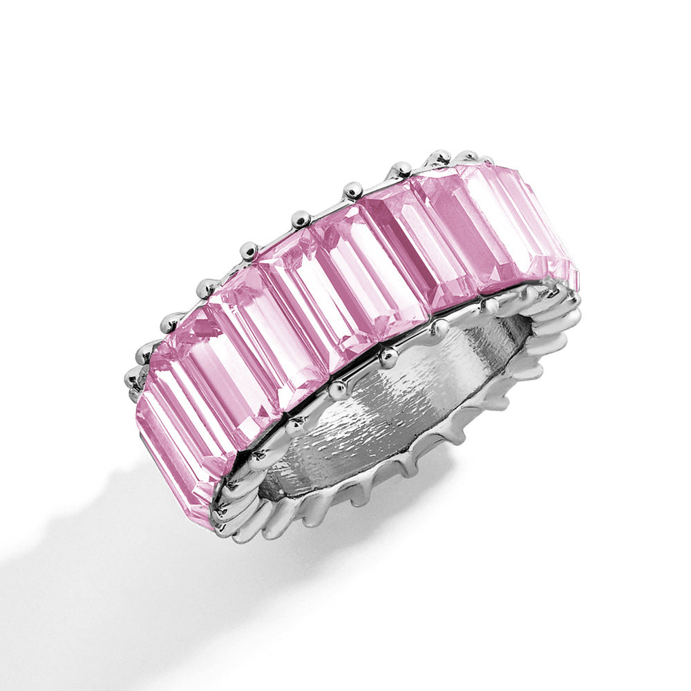 Naya – Bague Géométrique Tendance en Alliage Coloré