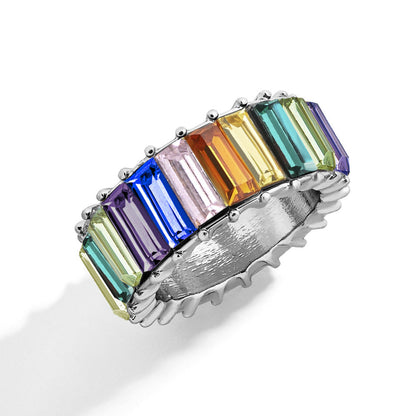 Naya – Bague Géométrique Tendance en Alliage Coloré