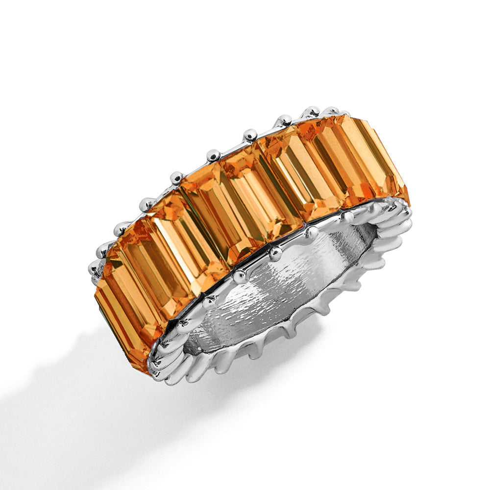 Naya – Bague Géométrique Tendance en Alliage Coloré