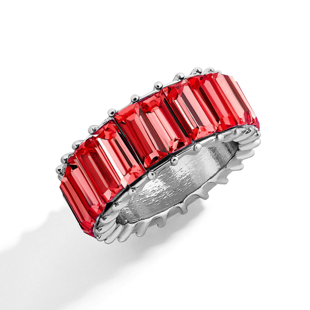 Naya – Bague Géométrique Tendance en Alliage Coloré