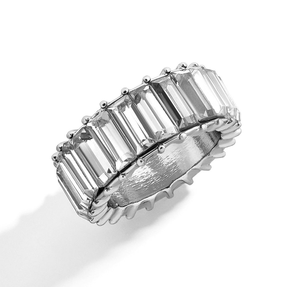 Naya – Bague Géométrique Tendance en Alliage Coloré