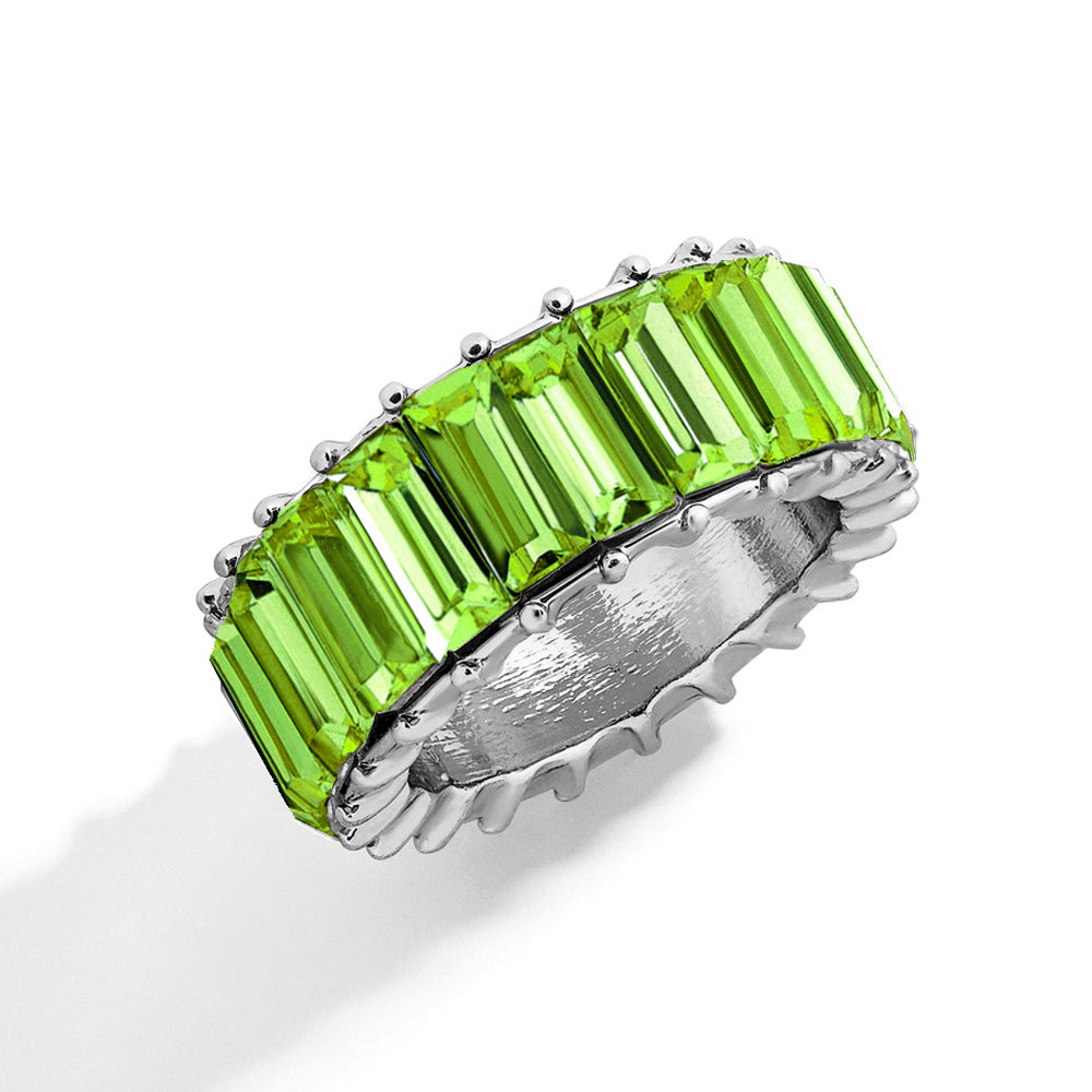 Naya – Bague Géométrique Tendance en Alliage Coloré