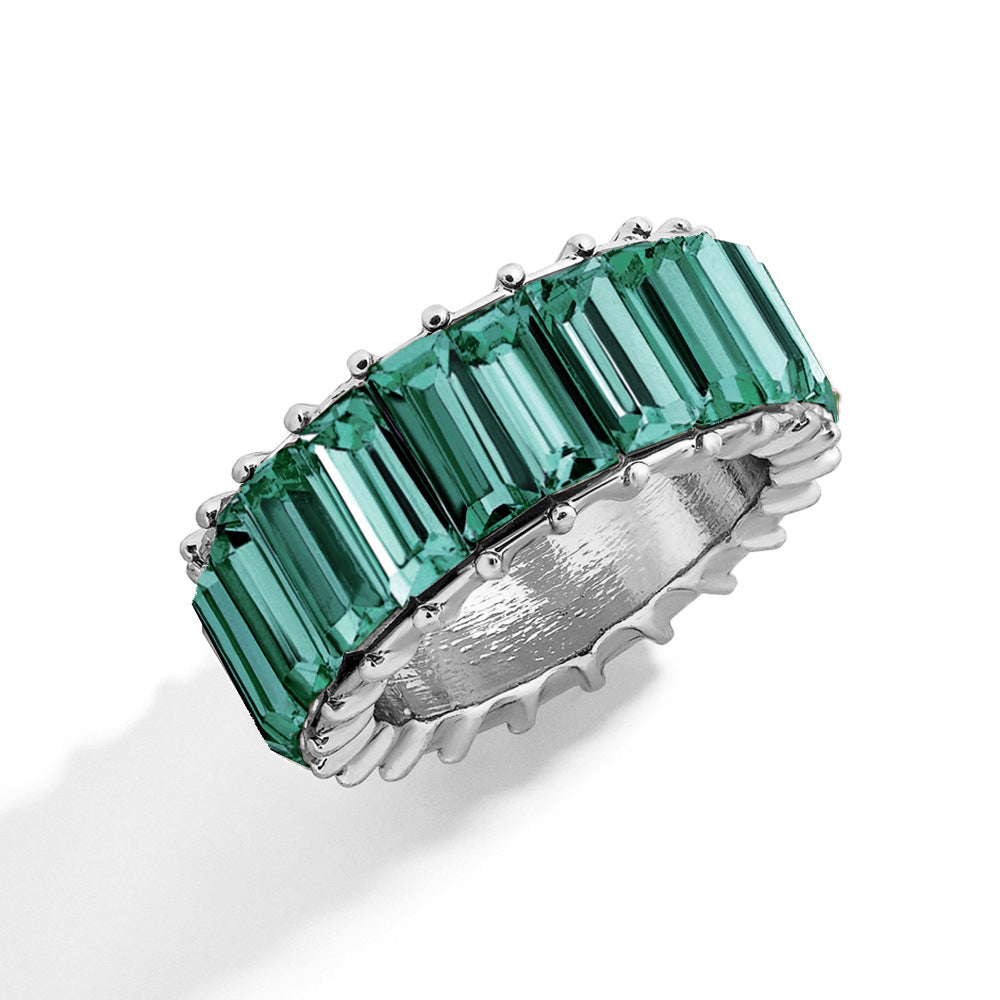 Naya – Bague Géométrique Tendance en Alliage Coloré