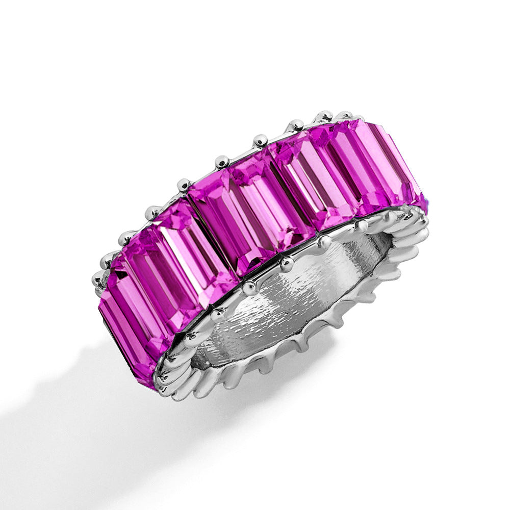 Naya – Bague Géométrique Tendance en Alliage Coloré