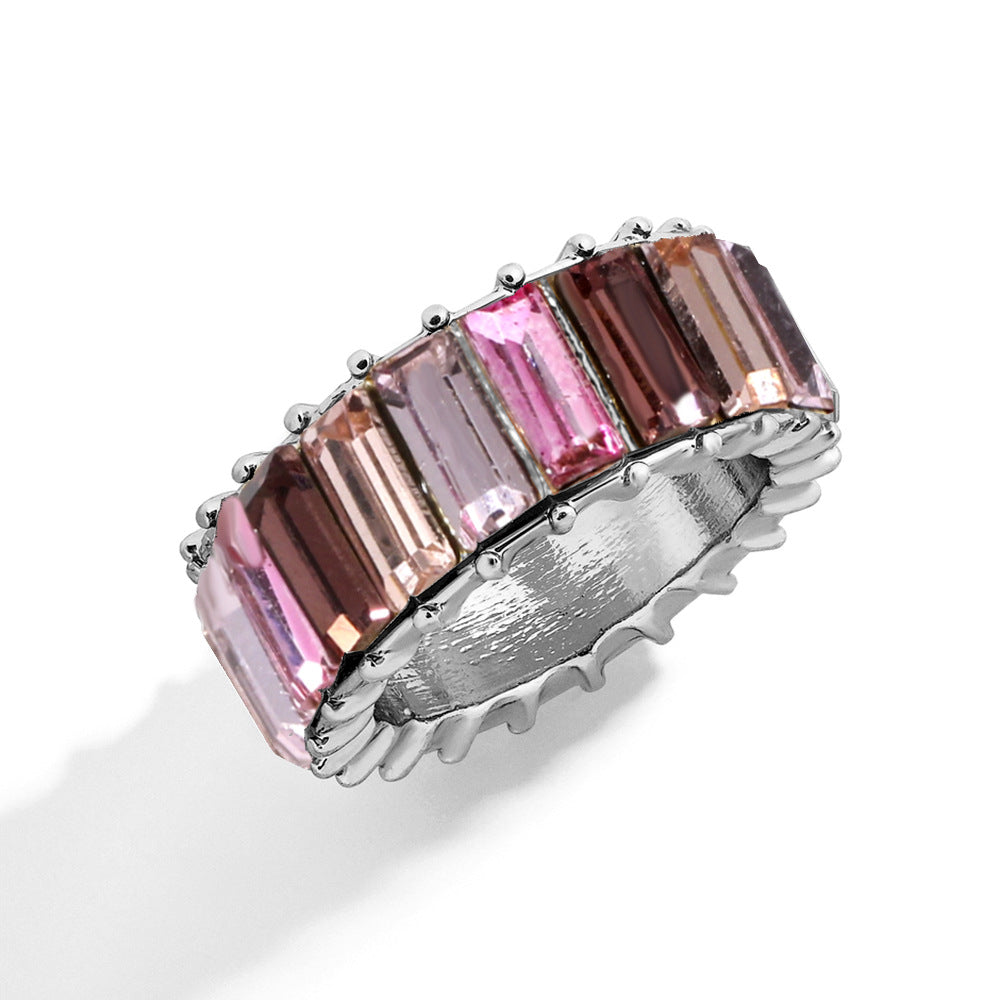 Naya – Bague Géométrique Tendance en Alliage Coloré