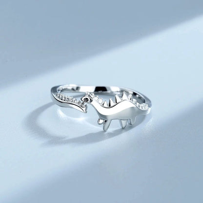 Bague Dinosaure Ajustable avec Design Ouvert