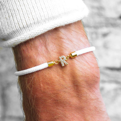 Calla – Bracelet Initiale Gravée Ajustable