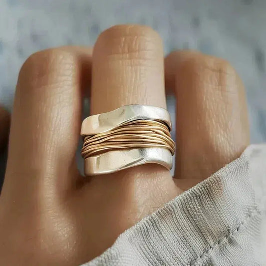 Elara – Bague Brillance Bicolore