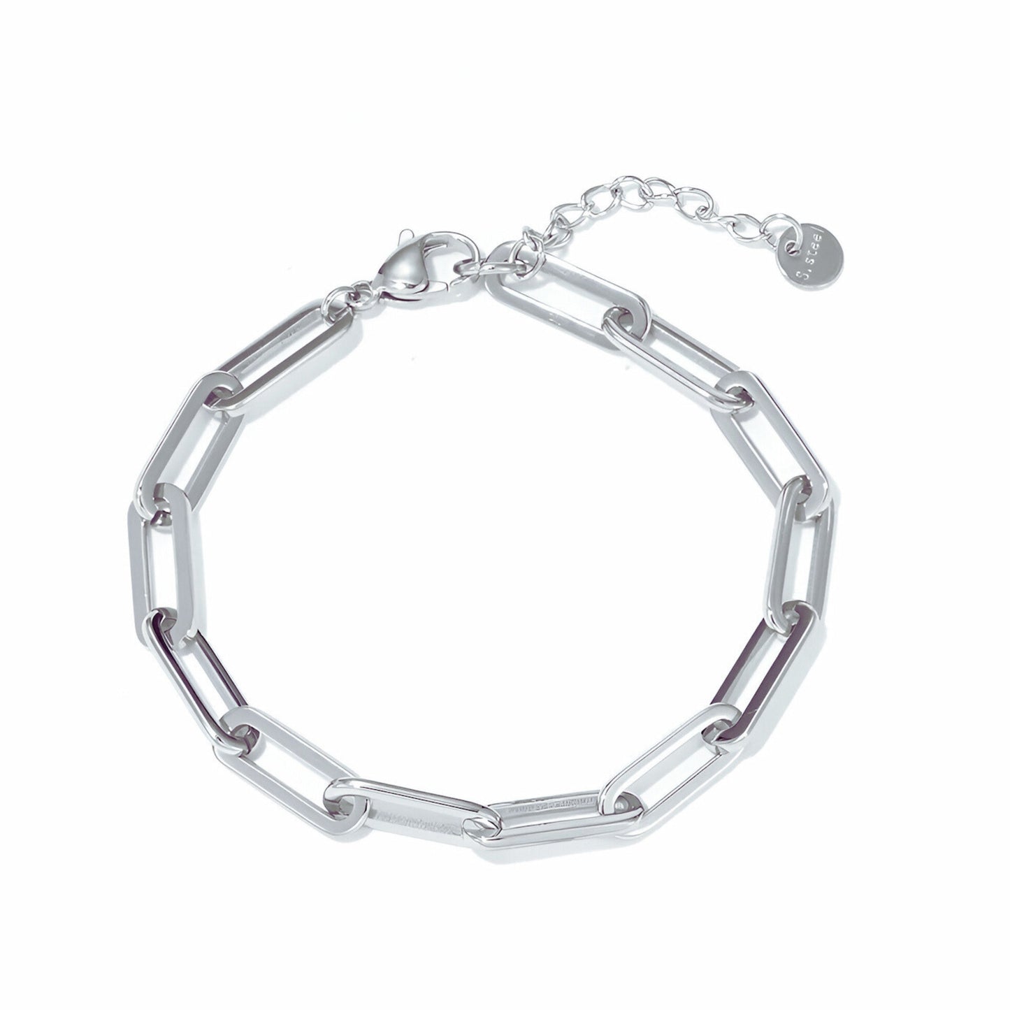 Nayumi – Bracelet Chaîne Épaisse avec Boucle Carrée Géométrique