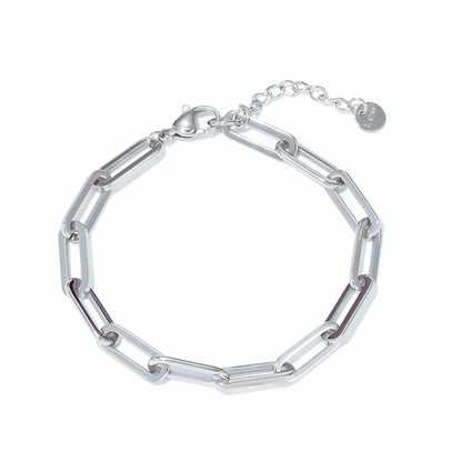 Nayumi – Bracelet Chaîne Épaisse avec Boucle Carrée Géométrique