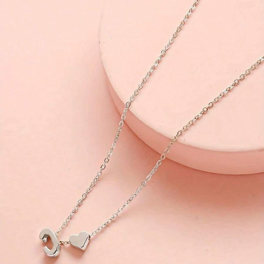 Ensemble de bijoux Initiale Coeur - Ensemble de bijoux Initial Love