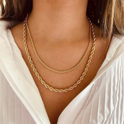 Bianca – Collier Chaîne Rope en Or