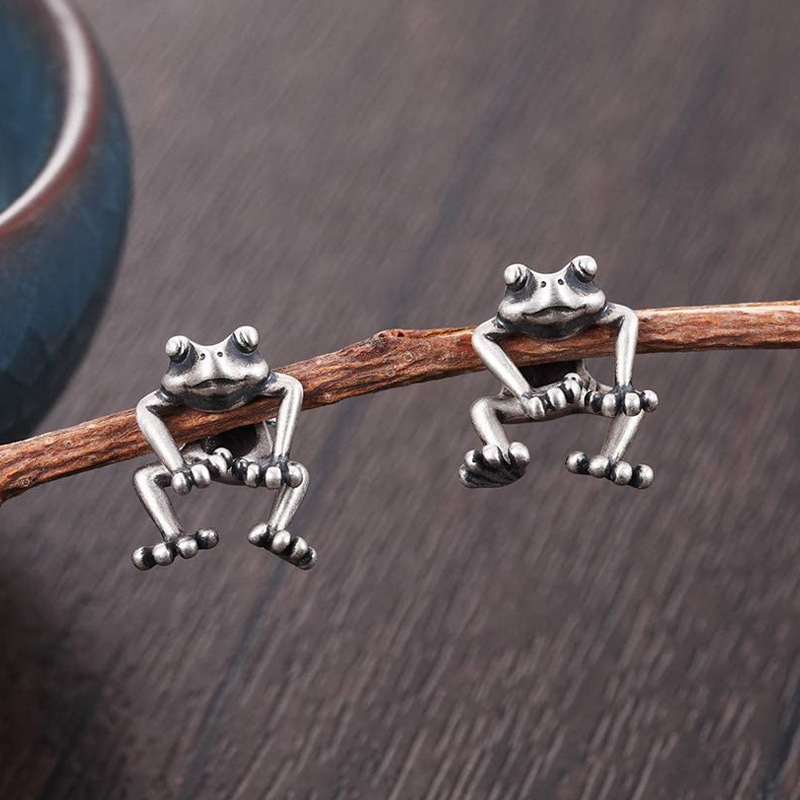 Jolis boucles d'oreilles grenouille flottante - Mini boucles d'oreilles grenouille