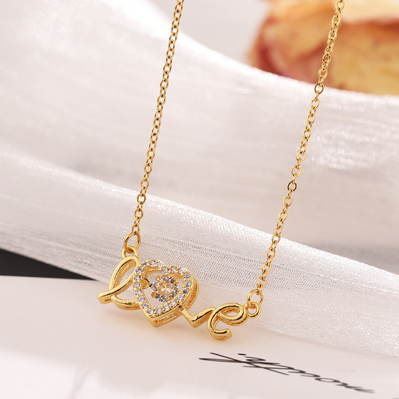 Love Spelled - Collier avec pendentif en forme de cœur