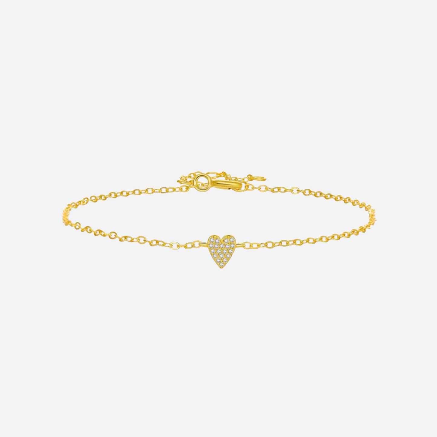Amara – Bracelet Cœur Scintillant Mini