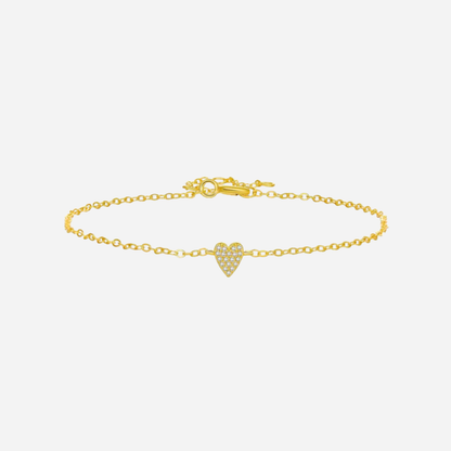 Amara – Bracelet Cœur Scintillant Mini