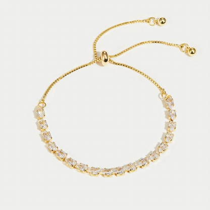 Bracelet en Cristal Doré - Bracelet Ajustable en Cristal