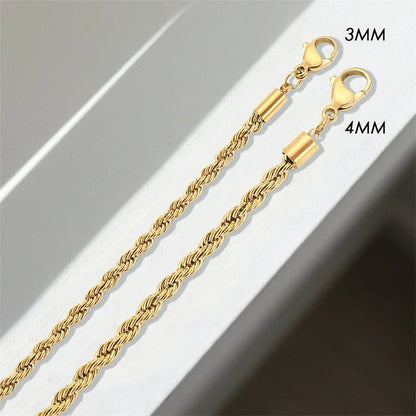 Bianca – Collier Chaîne Rope en Or