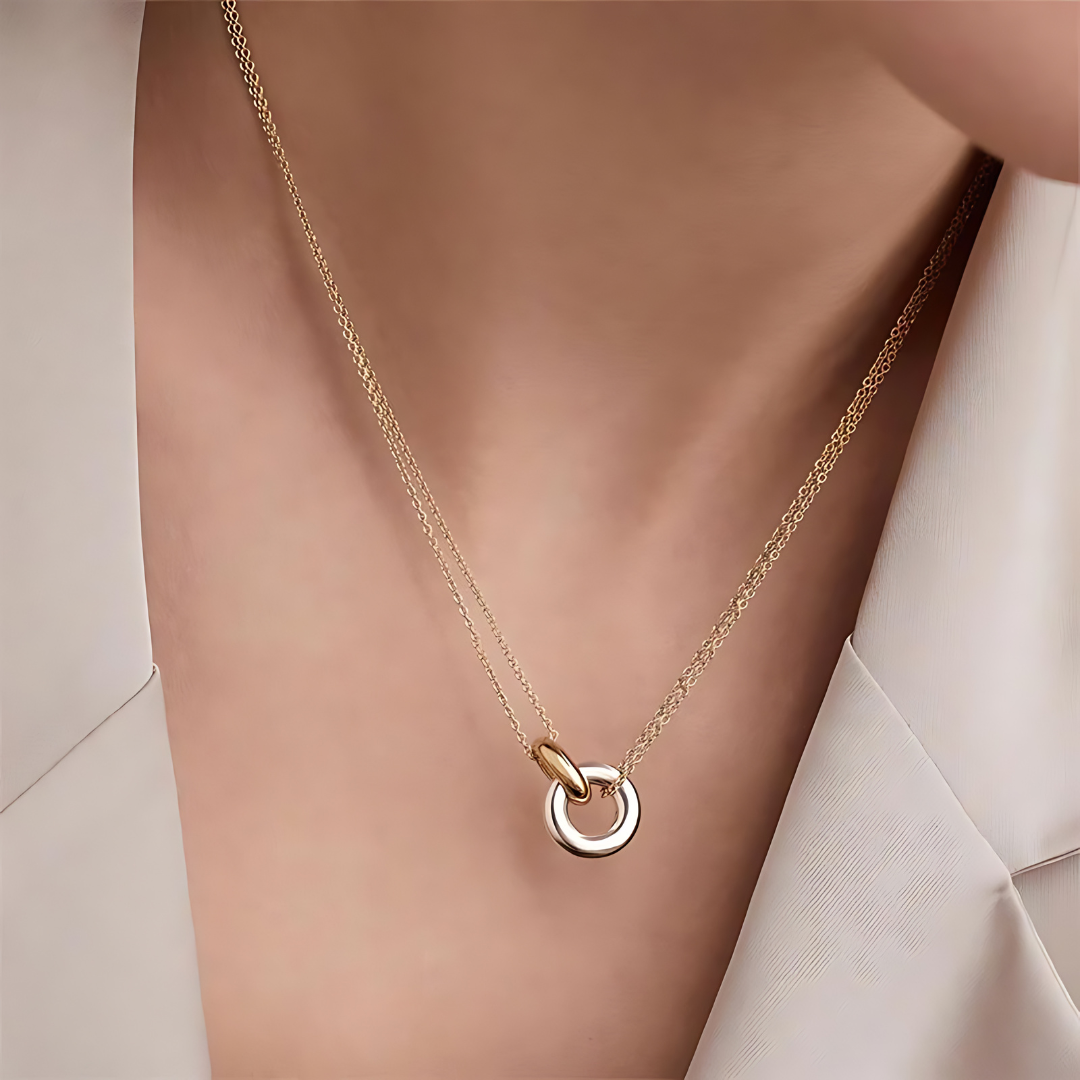 Caprice – Collier Acier Inoxydable Pendentif Bicolore