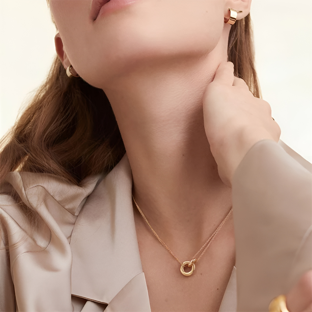 Caprice – Collier Acier Inoxydable Pendentif Bicolore