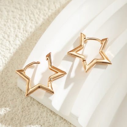 Boucles d'oreilles Huggie Star - Anneau étoile