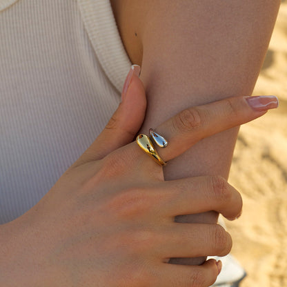 Molly – Bague goutte d'eau multicolore