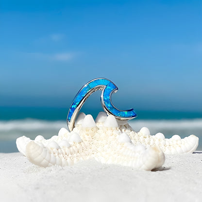 Neri – Bague Vague Argent & Opale