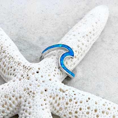 Azula – Bague Murmure de Vague avec Opale en Argent