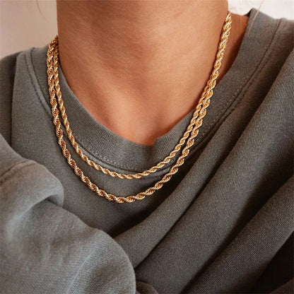 Bianca – Collier Chaîne Rope en Or